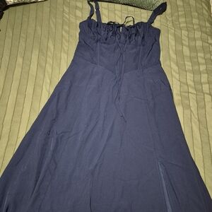 Elegant Navy Blue Women's Dress